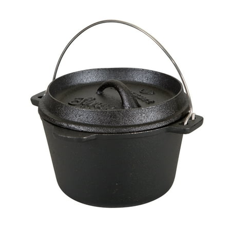 Stansport 1 QT Pre-Seasoned Cast Iron Dutch Oven Flat Bottom