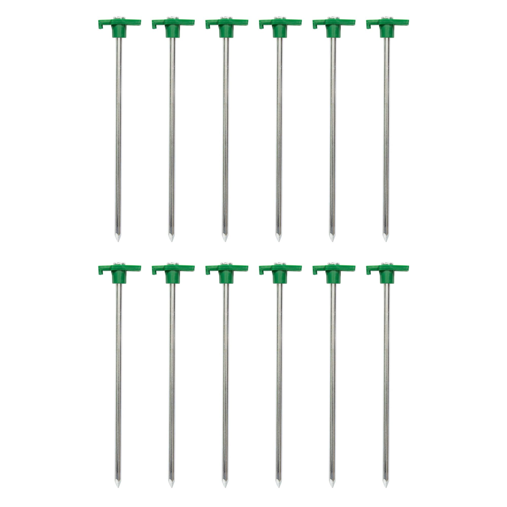 Stansport 10" Steel T-Top Tent Stakes - 12 Pack