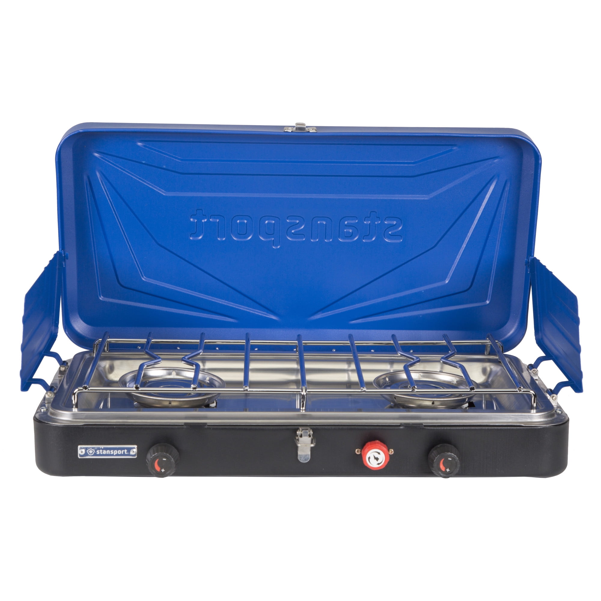 Kapas Outdoor & Indoor Portable Propane Stove, Double Burners with GAS Premium Hose, Detachable Legs