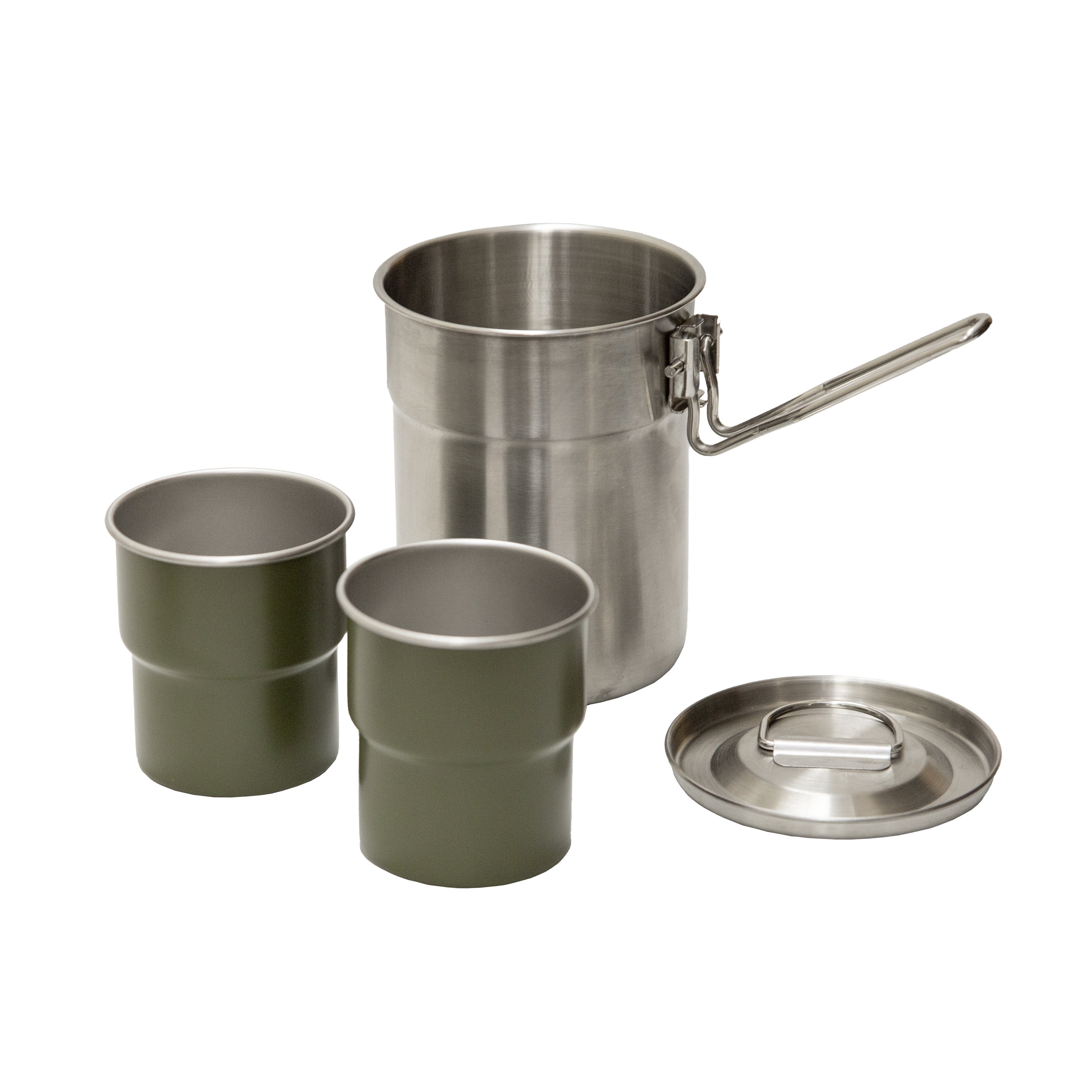 Compact Stainless Steel 5-Piece Mess Kit for Outdoor Cooking