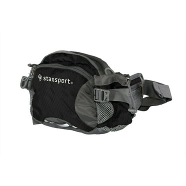 Stansport 5 Liter Waist Pack with Shoulder Strap - Black - Polyester, Adult, Backpack