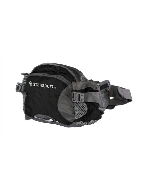 5 Liter Waist Pack with Shoulder Strap - Black - Polyester, Adult, Backpack