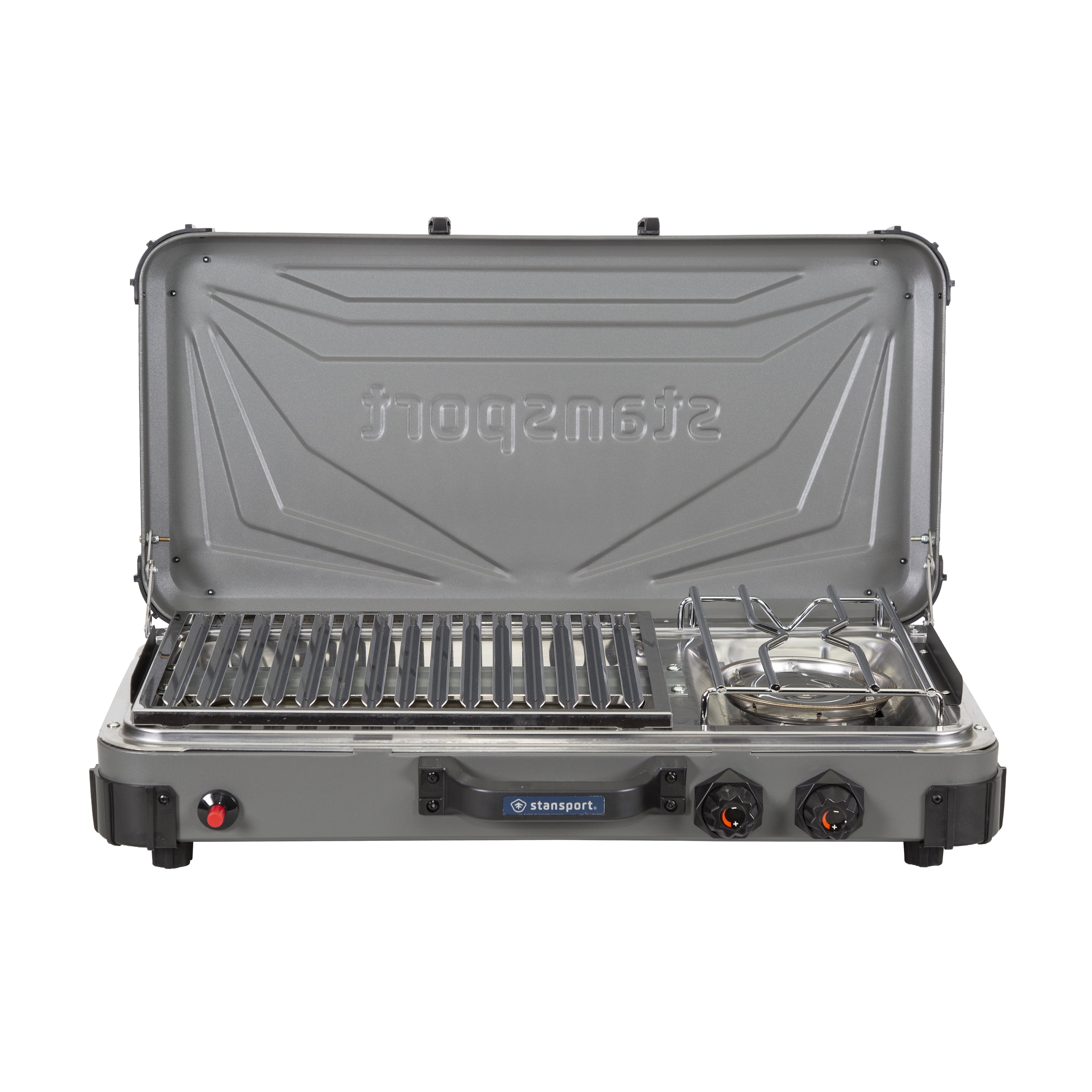 Stansport Stainless Steel Portable Propane Gas Stove & Grill Combo