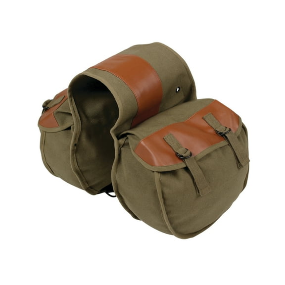 Stansport Canvas Saddle Bag - O.D. Green