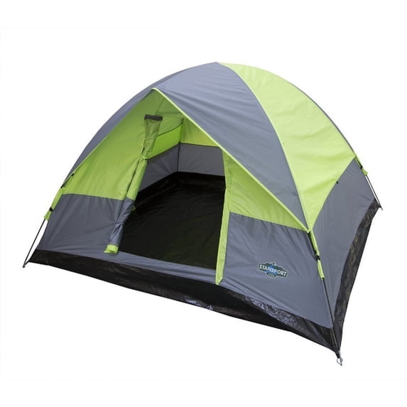 Stansport Cedar Creek Dome Tent 96" L x 84" W x 54" H Green Gray 728-10, 4 Person