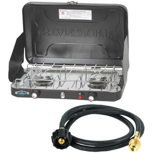 Stansport Compact Propane Stove with 10' Connection Hose