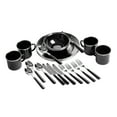 thumbnail image 1 of Stansport Deluxe 24-Piece Enamel Tableware Set - Black, 1 of 9
