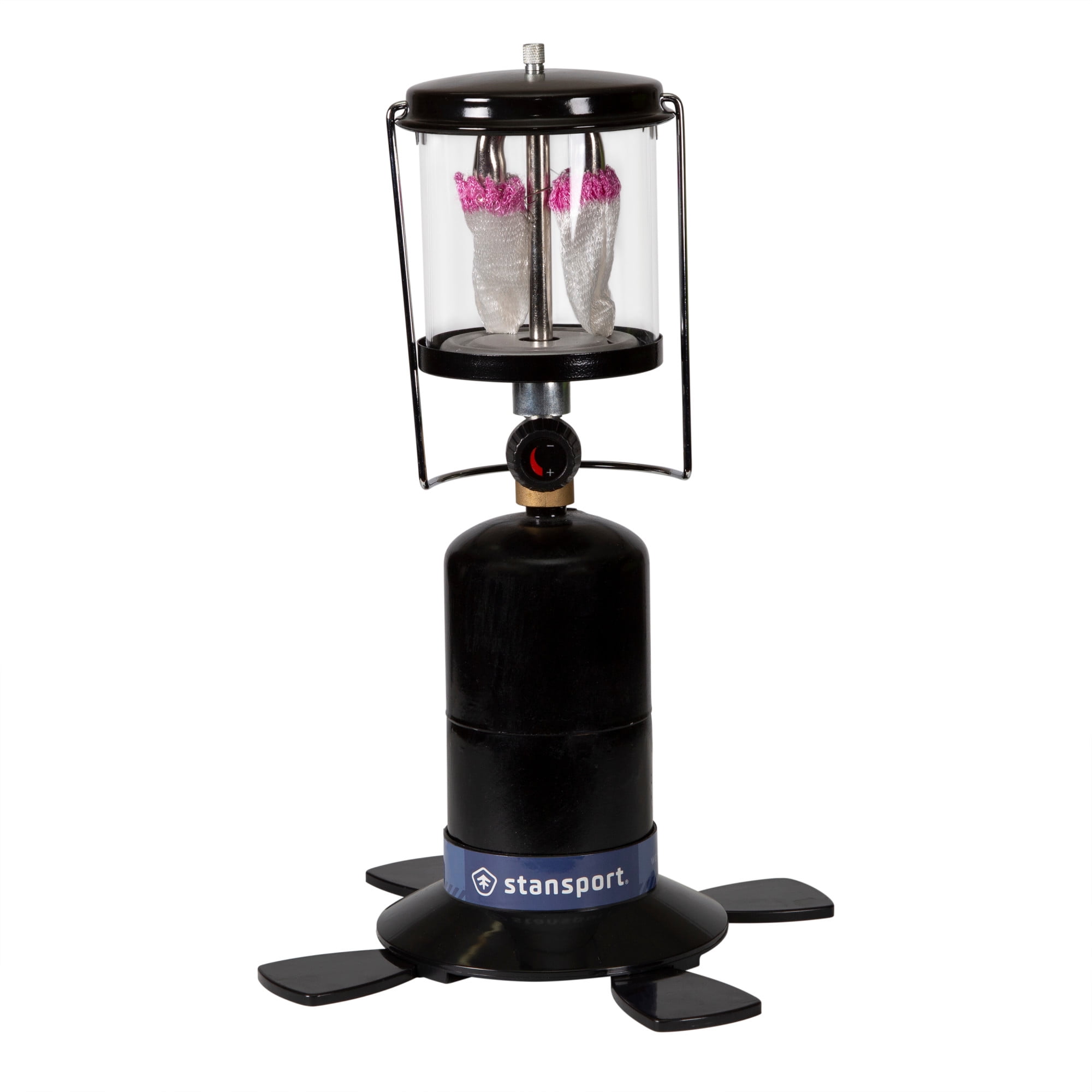 Stansport 9.75" Black Glass Double Mantle Lantern