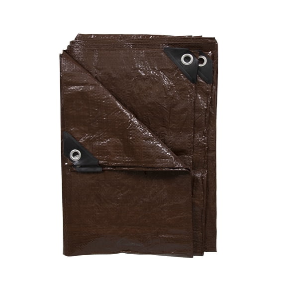 Stansport Light-Duty Rip-Stop Tarp 12' x 14' - Brown
