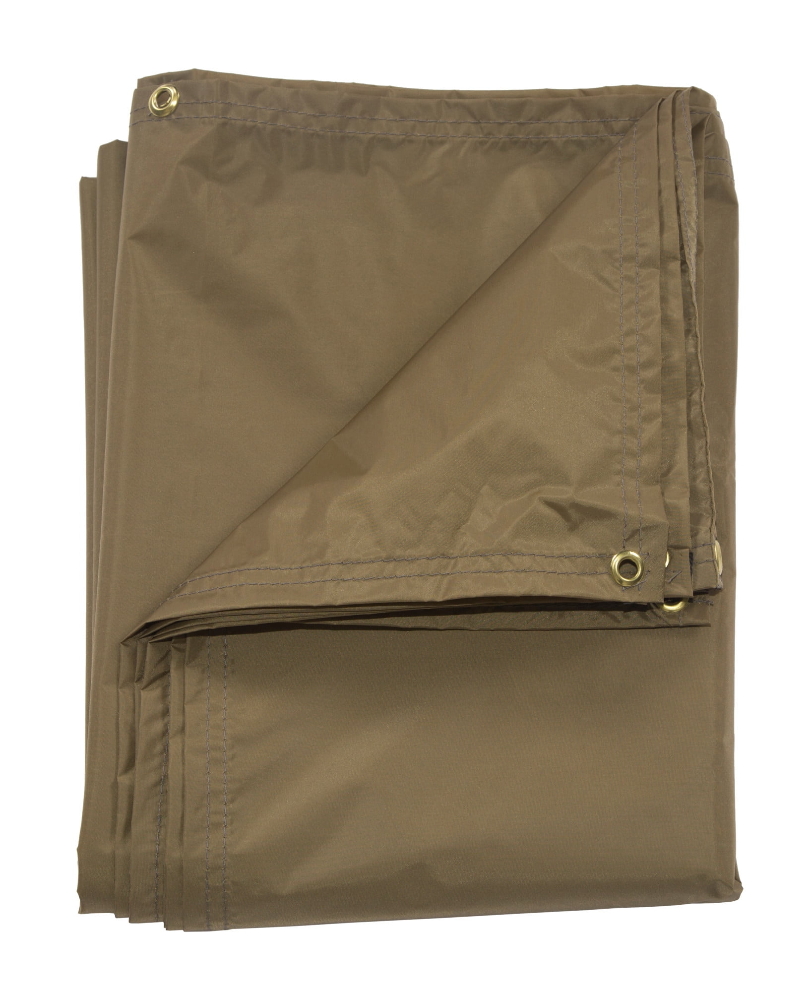 Heavy Duty Brown Nylon Tarp with Grommets, 7' x 9'