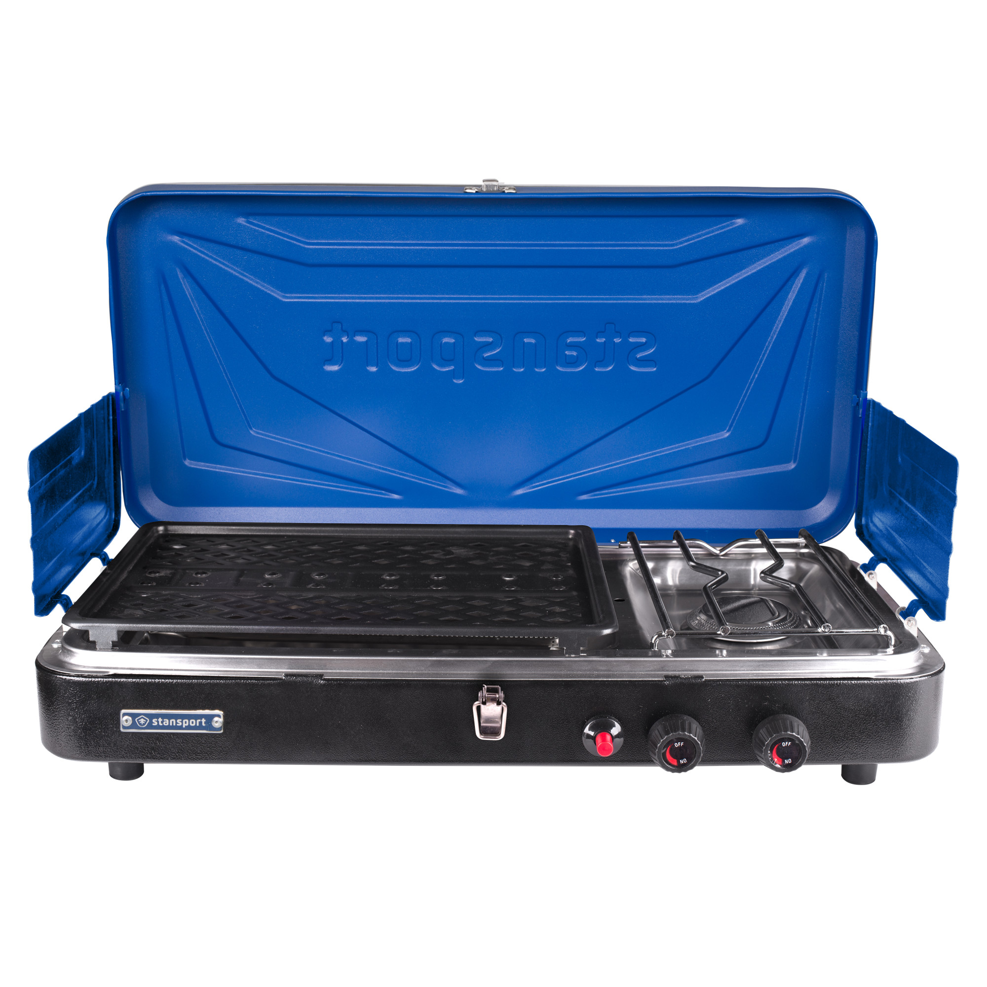 Stansport Propane Stove and Grill Combo Blue 206-50 - image 1 of 8