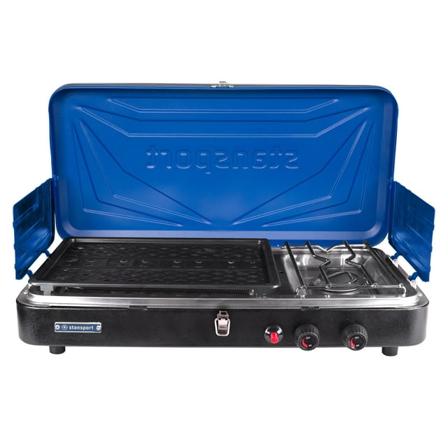 Stansport Propane Stove and Grill Combo Blue 206-50