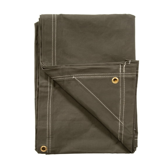 Stansport Heavy-Duty Canvas Tarp 5' x 7' - O.D. Green