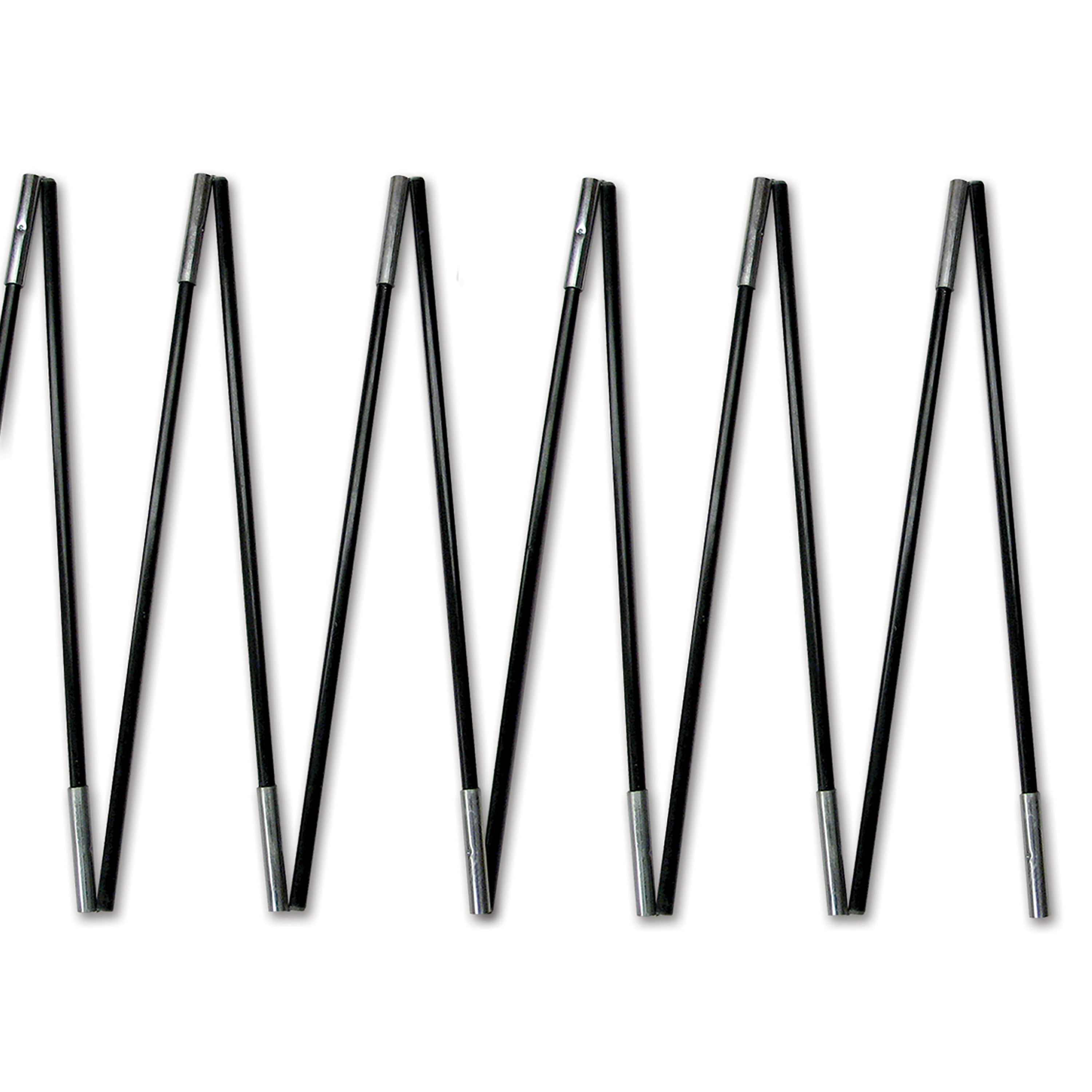 StanSport Pali Per Tenda In Fibra Di Vetro Con Cordino Elastico - Ricambio Per Modelli 722-200 E 723-200, Sezioni Da 30,5 Cm, Colore Grigio/Nero, 470 Cm - 4