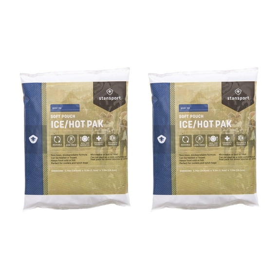 Stansport Soft Pouch Ice/Hot Pak Medium - 2 Pack