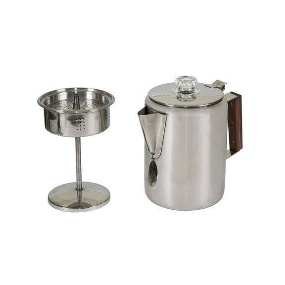 Stansport Stainless Steel Percolator Coffee Pot 9 Cups