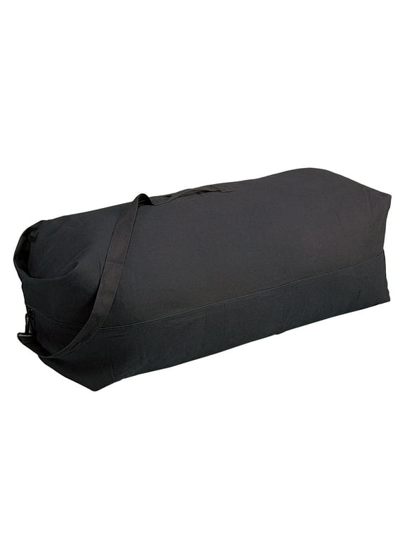 Stansport Top Load Canvas Deluxe Duffel Bag - Black