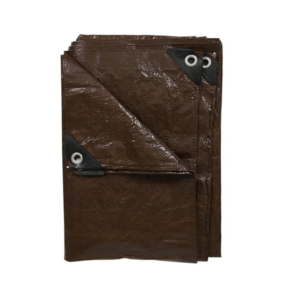 Stansport Light-Duty Rip-Stop Tarp 6' x 8' - Brown