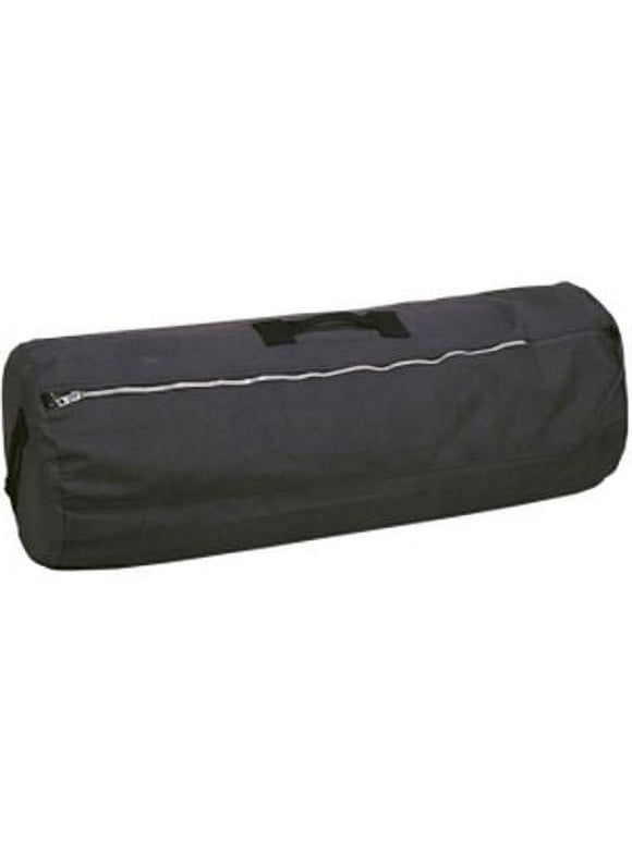 Stansport Zippered Canvas Deluxe Duffel Bag - Black Cotton