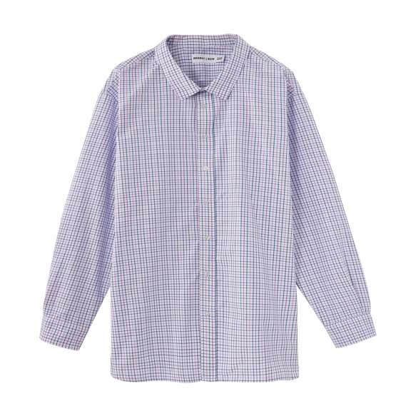 Men's Big & Tall 2XL Stanton Checkered Dress Shirt, Purple/Pink, 100% Cotton, Regent Row