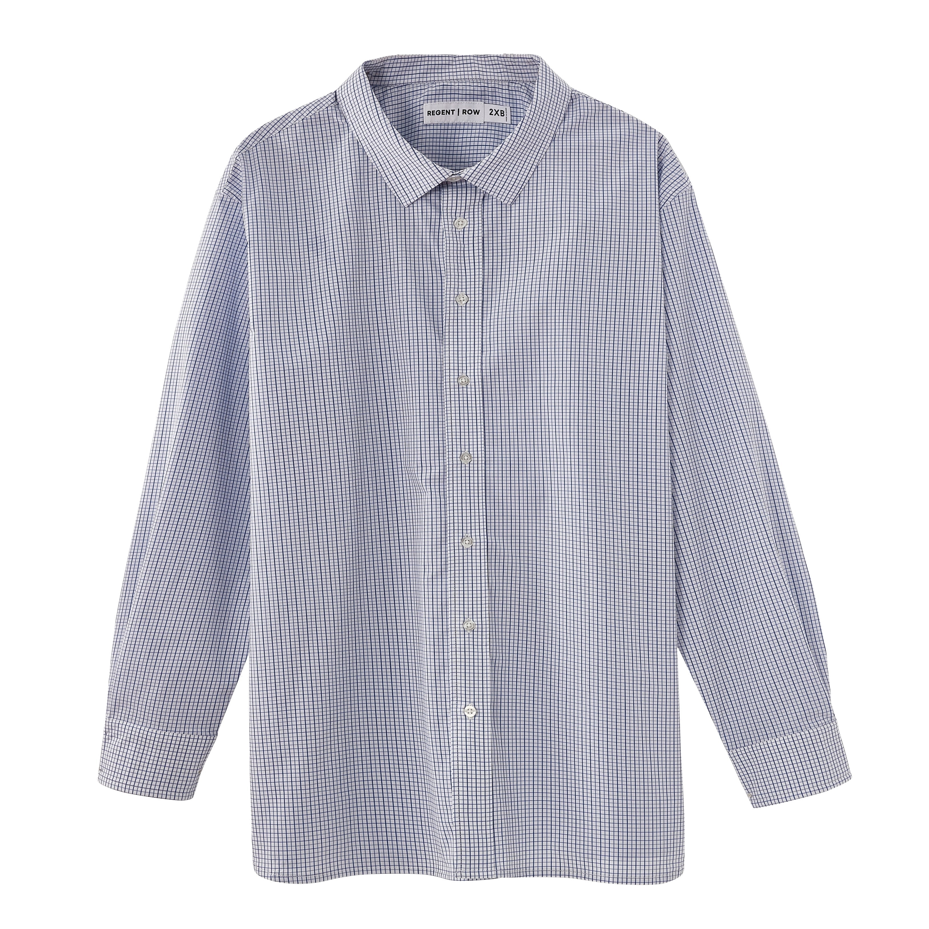 Stanton Dress Shirt Checkered White And Blue - Walmart.com