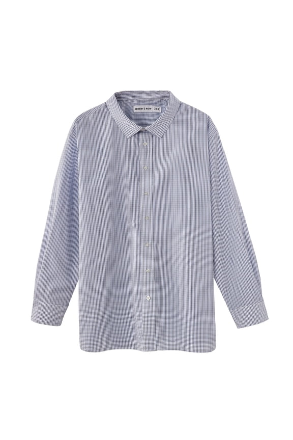 Stanton Dress Shirt Checkered White And Blue
