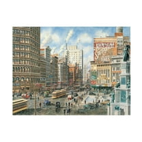 Trademark Fine Art Stanton Manolakas Detroit Looking North On Woodward Canvas Wall Art - 14x19