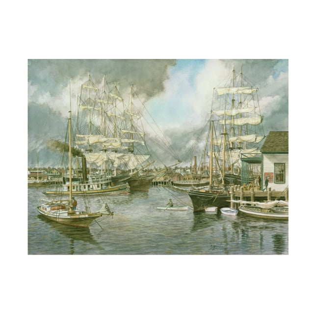 Stanton Manolakas 'Generic Seaport' Canvas Art