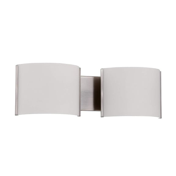 F3122-80-LED-Sunset Lighting-Stanton - 19 Inch 16W 2 LED Bath Vanity   Bright Satin Nickel Finish with Frosted Glass