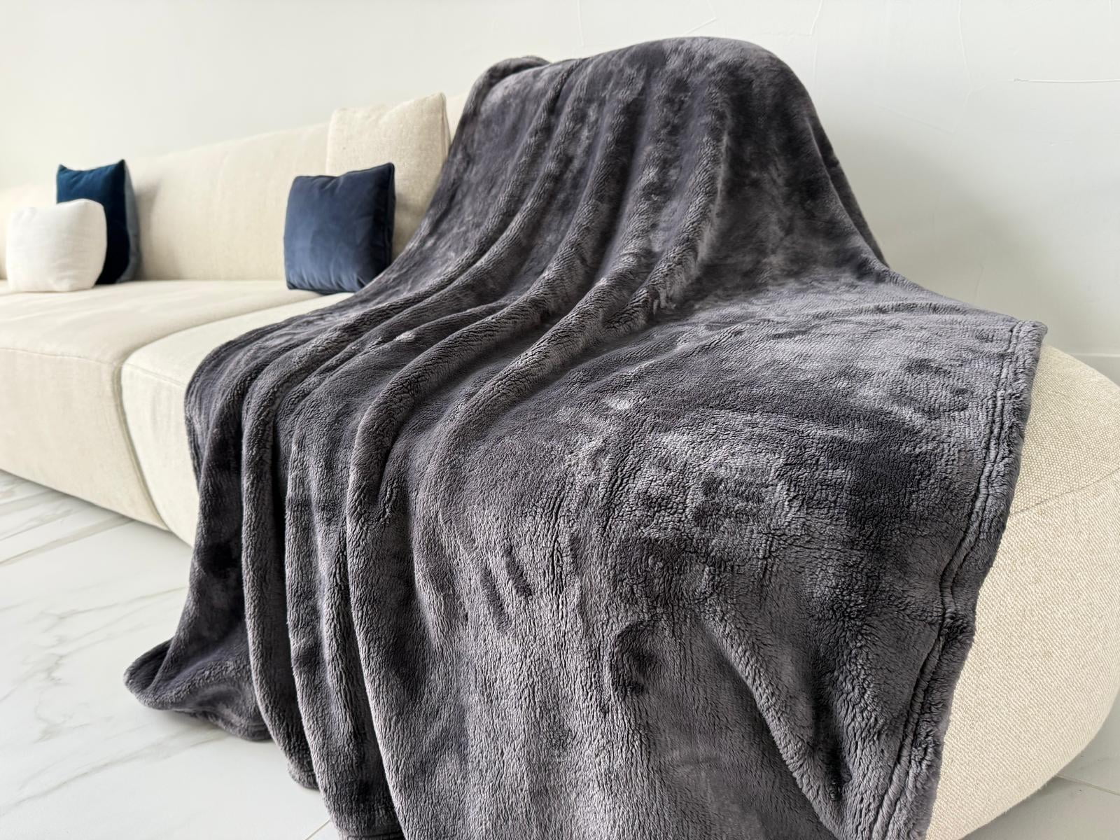 Stanzadeals Ultra-Soft Plush Blanket – Gray, 50x60 inches