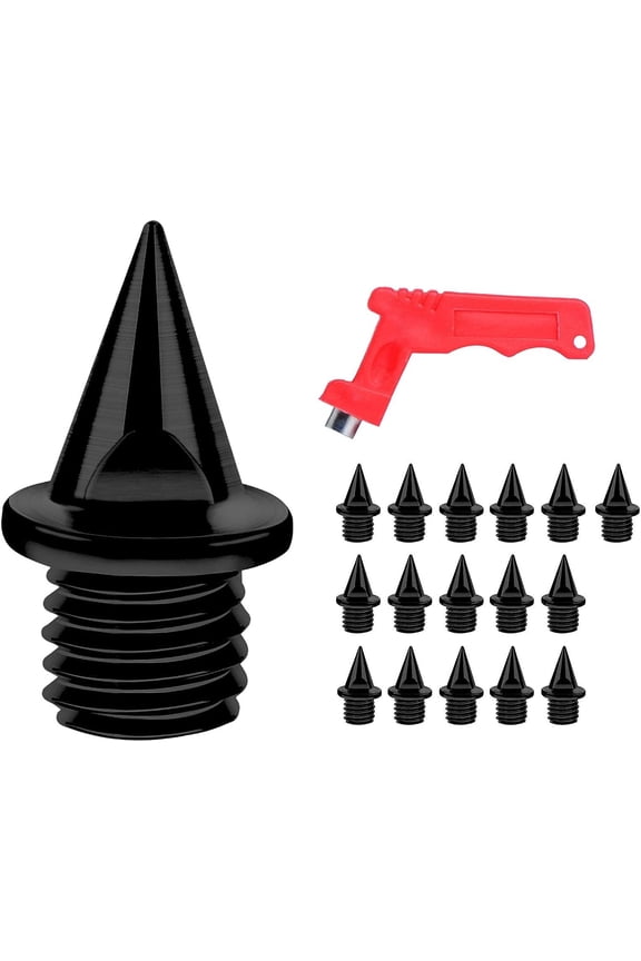 Staple With 16 Spikes - Cross Country Spikes With Spikes Wrench - Track Spikes - Track Shoe Spikes Prevent Slipping Increase Running Speed, Pyramid-shaped Hard Steel Golf Shoe Spikes Replacement