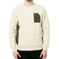 thumbnail image 1 of Staple Mens The Miramar Quilted Sweatshirt, Beige, Small, 1 of 2