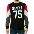 thumbnail image 1 of Staple Mens The Rivers Long Sleeve Embellished T-Shirt, Black, XXX-Large, 1 of 2