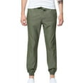 thumbnail image 1 of Staple Mens The Walton Cuff Casual Trouser Pants, Green, 40W x 29L, 1 of 2