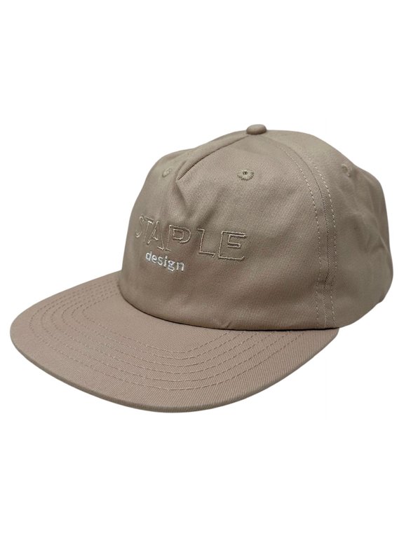 Men's Logo Embroidered Unstructured Snapback Hat Cap (Khaki)