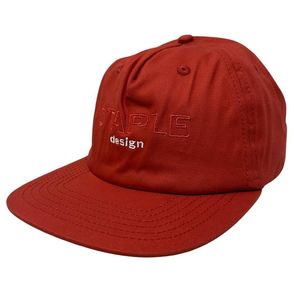 Staple Pigeon Men's Logo Embroidered Unstructured Snapback Hat Cap (Off Red)