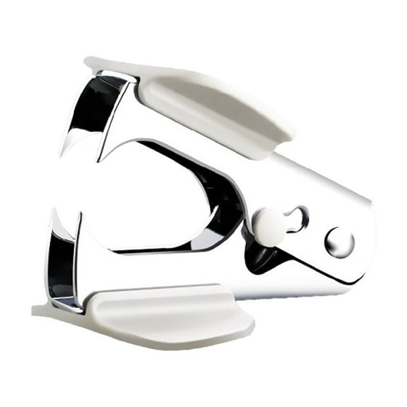 Staple Remover Durable and User-Friendly Tool with Simple Pull Mechanism, Locking Storage, Compact Size, Alloy Strength for Longevity - White