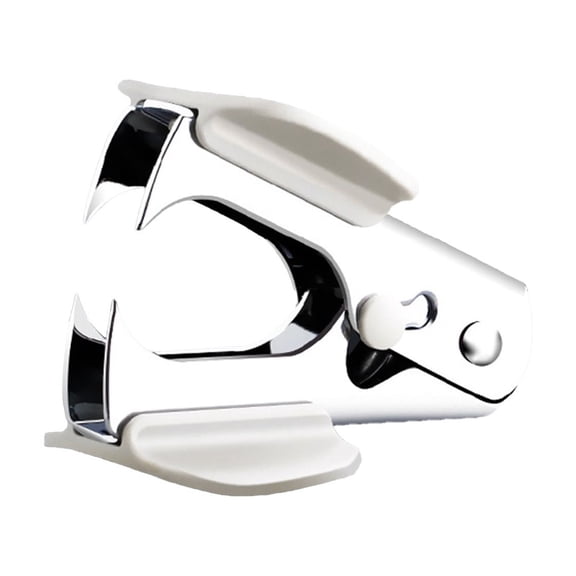 Staple Remover, Staple Puller Removal Tool with Safety Lock, Easy To Operate, for Library, Workplace, Office Home White