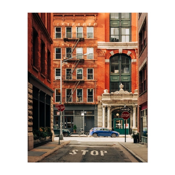 Staple Street 01 - Manhattan New York Photography Street Photography Architecture City Vintage Travel Poster Car Unframed Wall Art Print 6 x 8 inches