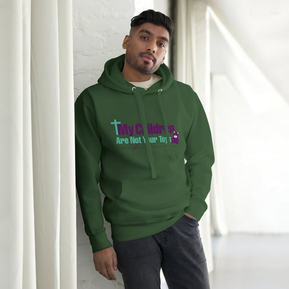 Staple hoodie with large embroidery (Forest Green, S)