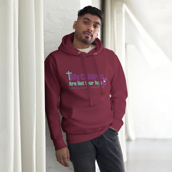 Staple hoodie with large embroidery (Maroon, 2XL)