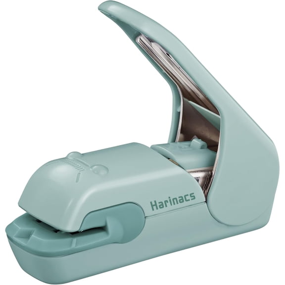 Stapleless Stapler, Harinacs Desktop & Handhe Staple-Free, Up to 5 Sheets No Staple Binding, Portable Compact Holeless Green Blue, Japan Import (SLN-MPH105GB)