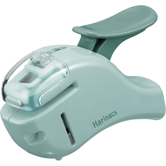 Stapleless Stapler, Harinacs Handheld Staple-Free, Up to 5 Sheets No Staple Binding, Portable Holeless Compact Alpha, Green Blue, Japan Import (SLN-MSH305GB)