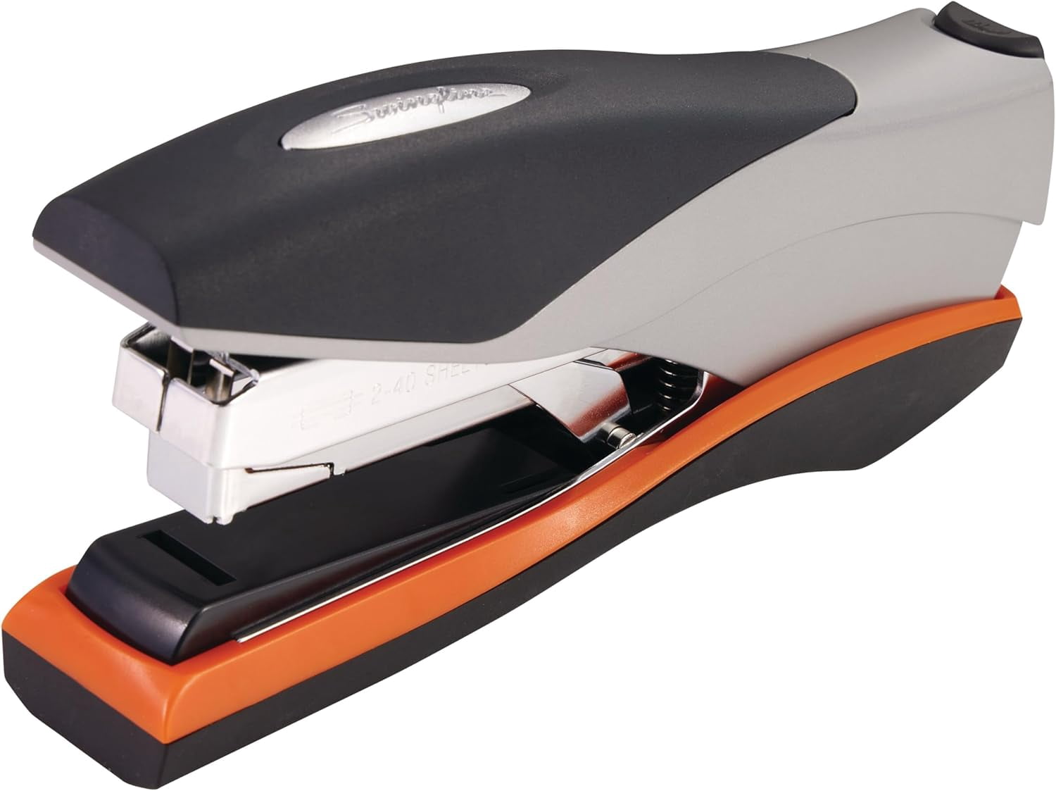 Stapler, 40 Sheet Capacity, Optima 40, Jam Free, Reduced Effort, Soft Grip, Metal, Orange and Gray (87845)