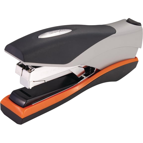 Stapler, 40 Sheet Capacity, Optima 40, Jam Free, Reduced Effort, Soft Grip, Metal, Orange and Gray (87845)