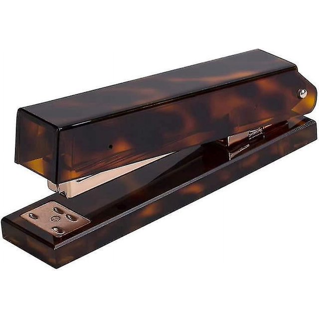 Stapler Acrylic Desk Tortoise,one Finger,no Effort,spring Powered Stapler,20 Sheets Capacity