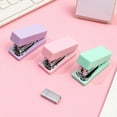 thumbnail image 1 of Stapler Office Stapler, Macaron Green Mini Portable Effortless Binding Tool for Learner and Home Use, One-finger Press Design with Temporary and Permanent Staple Modes, Topliu, 1 of 8