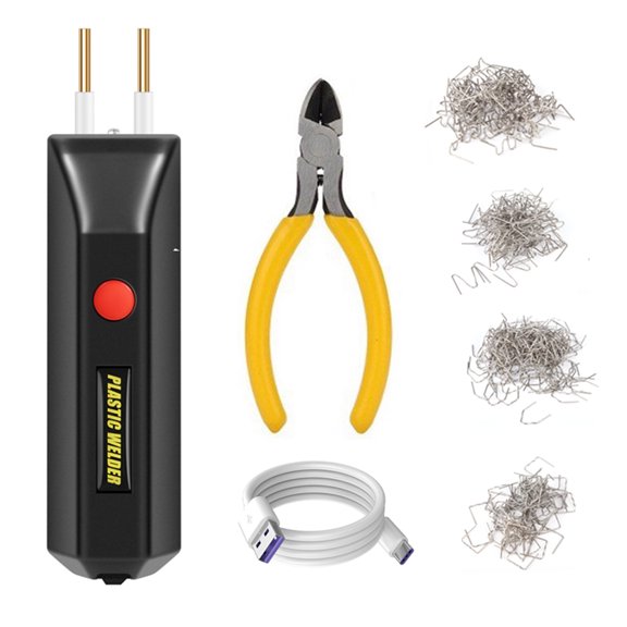 Stapler Plastic Welder, Cordless Plastic Welding Kit With 400PCS , Mini Handheld Welding Machine For Car Bumper Plastic Crack Repair