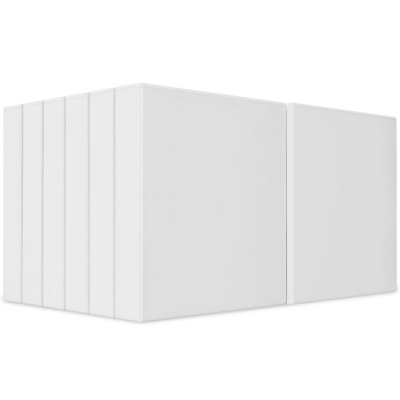 Staples 1-1/2" Simply View Binders with Round Rings White 12/Pack 23729/21686