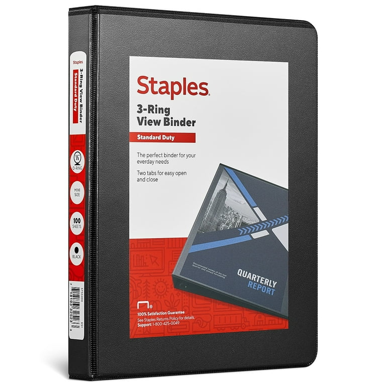 Mini Size Durable View Binder with Round Rings, 3 Rings, 0.5 Mini Size Durable View Binder with Round Rings, 3 Rings, 0.5